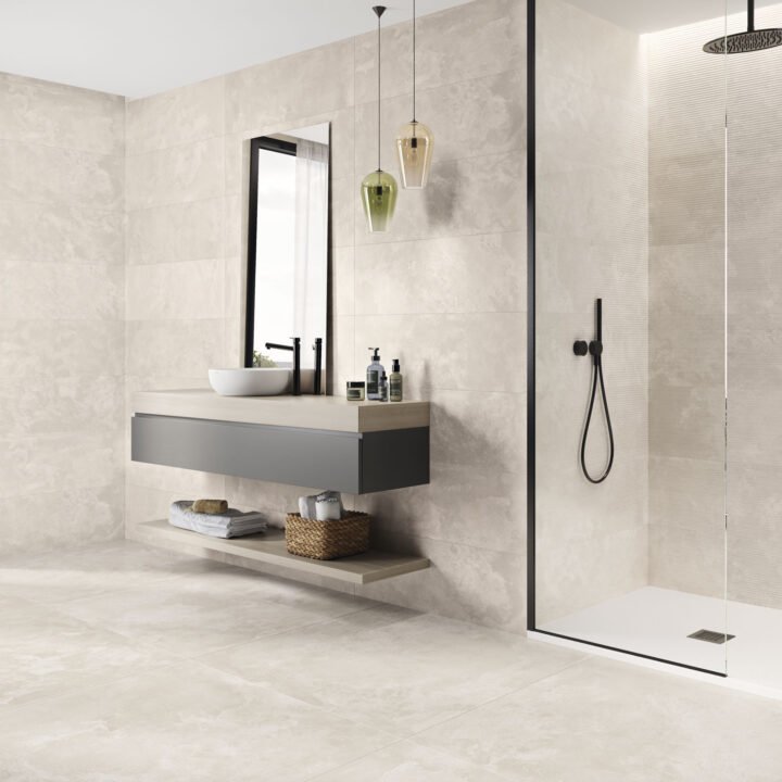 Ambiance CRETA SAND 100x100 et 30x90