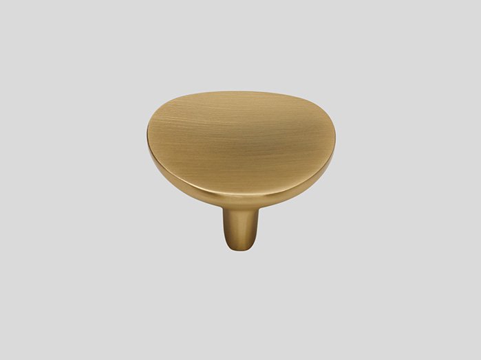 813 — Bouton métallique, Aspect doré jaune, Mat